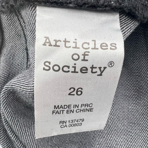 Articles Of Society Black Distressed Skinny Jeans Size 26 Women’s - Picture 4 of 7